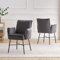 B&D home Esszimmerstuhl JÜRGEN, Schreibtischstuhl Polsterstuhl Loungesessel für Esszimmer, Wohnzimmer, Büro, Industrial modern elegant Design, Dunkelgrau, 11129-GREY-1