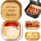 PETHREE Carta Forno per Friggitrice ad Aria 2-4,5L, 100 Pezzi Senza BPA 16,5-20cm Carta Spessa Accessori Contenitori Fogli Vaschette Air Fryer Paper Quadrata Impermeabile Antiolio Spessore