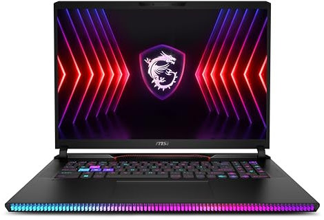 MSI Raider GE78-HX 17 Inch 16:10 QHD+ 240Hz Gaming Laptop - (Intel Core i9-14900HX, NVIDIA GeForce RTX 4090, 64GB RAM, 2TB SSD, Windows 11 Pro) - Core Black