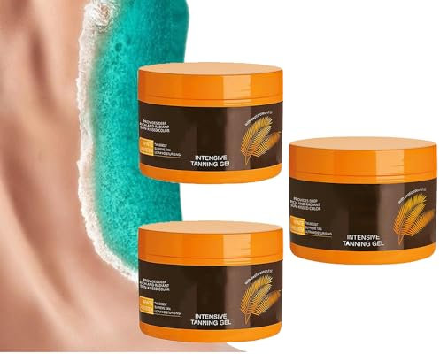 Luxury Intensive Tanning Gel,Natural Tanning Accelerator Lotion Brown Tanning Gel,Tanning Accelerator Cream Gel, Brown Intensive Tanning Luxe Gel, Achieve a Natural Tan Skin (3 Pcs)