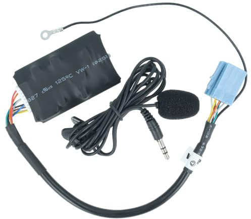 vhbw Bluetooth Adapter kompatibel mit Audi A6/S6 2001-2004 Concert 1 | Chorus 2, Chorus 1 Autoradio - Inkl. Mikrofon, Klinkenkabel + Clip