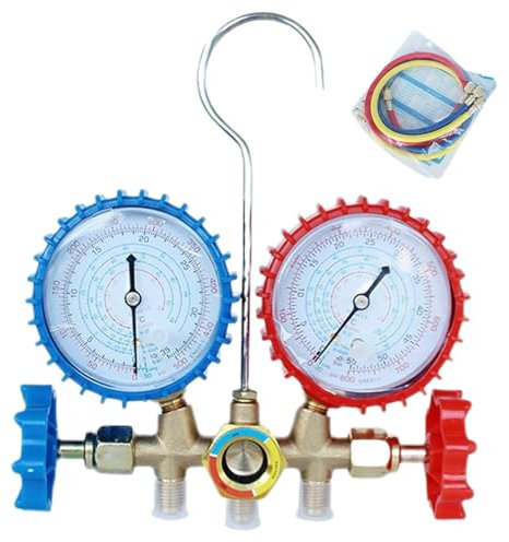 Ensemble de jauges AC, jauges de réfrigérant - Outils de climatisation Automobile | Tuyau de Charge de réfrigérant pour Voiture, jauges de réfrigération, Outils et équipements de climatisation