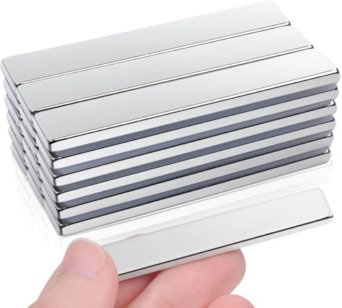 Magnete Stark Groß, 60x10x3mm Rechteckig Neodym Magnete Extra Stark, Supermagnet Magnete Stark Flach, Whiteboard Magnet e für Magnettafel Stark, Magneten Starker Halt,18 Stück