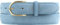 BELTINGER Damen-Gürtel aus Veloursleder 3,0 cm | Velour-Ledergürtel für Damen 30mm | Wildleder-Gürtel mit runder, goldener Gürtelschließe | Jeansblau 95cm