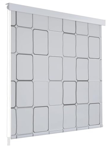 Tidyard Store Roulant de Douche 140x240 cm Carré Baignoire Bain Store, Rideau de Douche, Rideau de Bain Pare-Bain pour Salle de Bain