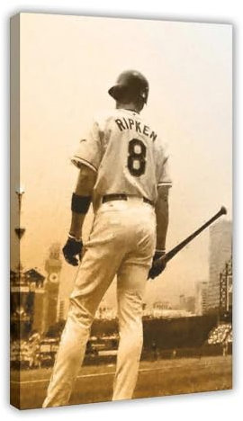 bnyesa Cal Ripken Jr. Iron Man Baseball Player Poster Canvas Poster Bedroom Decor Landscape Office Room Decor Gift 20x30inch(50x75cm)