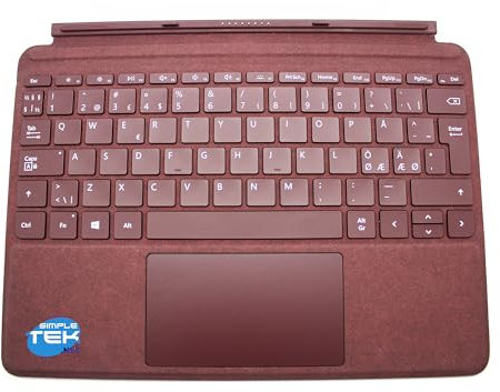 SIMPLETEK - Keyboard compatible with Surface Go 1/2/3, QWERTY layout Nordic NO DK SWE