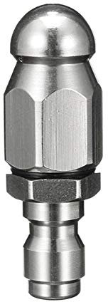 ZXMJYHK Reinigungsdüse Edelstahl Hochdruckreiniger Abflussrohr / Kanalreinigung Düse Rotation(Orange)