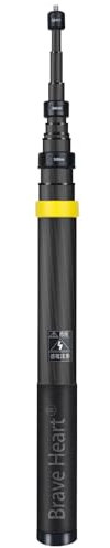 Super langer Selfie-Stick aus Kohlefaser, verlängert, unsichtbar, für Insta360 X5 Insta 360 X4 Kamera-Zubehör