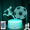 Pinlanuo Fussball Geschenke Jungen Mädchen, Fußball Lampe Geschenke für Jungs, 3D Illusion Nachtlicht Kinder, 16 Farben ändern & Fernbedienung, 6-10 Jahre Geburtstagsgeschenk Zimmer Schlafzimmer Deko