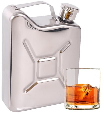 Whiskey Flask - Portable Stainless Steel Bourbon Flask, Portable Whiskey Flask | 5 Oz Personalized Oil Barrel Shaped Hip Flask Outdoor Portable Camping, Steel Hip Flask White Wine Bottle