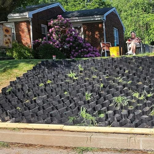 GFXYQPDNV Ground Grid Stabilizer Gravel Grid 2 Inch, Gravel Driveway Grid Pavers/Garden Paving Slope Soil Stabilization Mesh, Subgrade Work Parking Area Muds Control(3x6 m/10x20 ft)-1