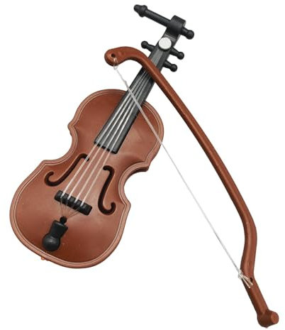 Winzigste Violine – Mini-Violine-Ornament, elektronische Spielzeug-Violine mit Licht und Sound, lustiges Musikspielzeug | Erste Geige des Kindes, realistisches Saiteninstrument-Spielzeug, pädagogische