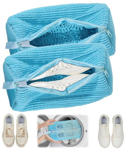 sdhiiolp 2 sacchetti per lavare le scarpe in lavatrice, multi protezione, per tutti i tipi di scarpe (blu)