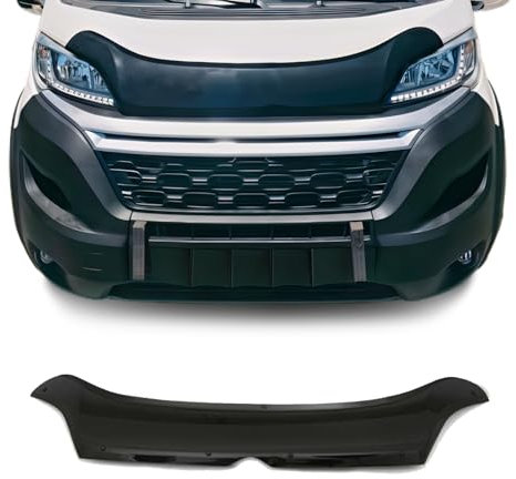 OMAC Motorhaube Deflektor Insektenschutz kompatibel mit Citroen Jumper 2014-2024 Dunkel