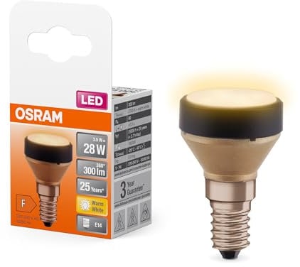 OSRAM Flat Lamp, ultra-kompakte und flache LED Lampe mit E14 Sockel, ersetzt herkömmliche 28W Glühbirnen, warmweiß (2700K), sparsam mit 3.5W Verbrauch, nicht dimmbar, 6er-Pack