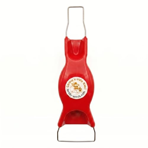 Bobby-Seeds Schwedische Jätefaust Rot, Handhacke & Unkrautjäter für präzises Jäten, ergonomisch & leicht, 2 Arbeitsbreiten 2,5 & 6,5 cm, Gartenwerkzeug für Hochbeet & Gemüsebeet