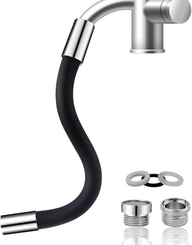 BNGXR Extensión de Grifo Giratorio de 360 Grados, Extensor Flexible para Grifo de Cocina de 30 cm, Boquilla de Grifo con Tubo de Extensión, Grifo de Silicona, Boquilla de Filtro, para Cocina, Baño