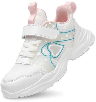 Zapatillas de deporte luminosas para niñas transpirables de malla zapatos deportivos antideslizantes cómodos para niños de moda casual