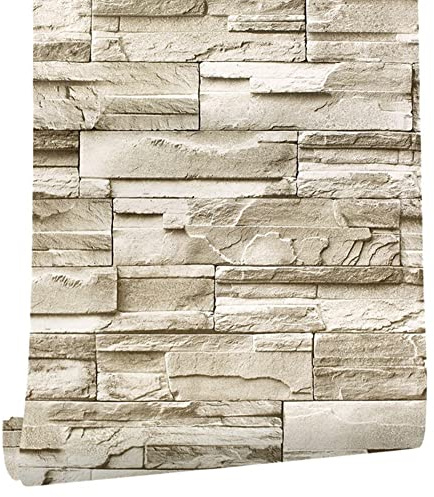 Nihcora 6 Mt Vinyl 3D Backstein Rock Aufkleber Papier Selbstklebende Tapete MöBel Wand Aufkleber