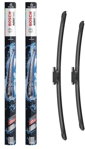 Bosch Aerotwin eA 173 S Limpiaparabrisas Frontal, 550 mm / 475 mm | Set de 2 Escobillas de Recambio para más Seguridad al Conducir - Adaptador Multi-Clip Premontado - Embalaje Fino y Compacto
