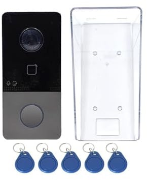 WAFOHSR Drahtlose WiFi IP65 POE 2MP Kamera Video Intercom IP Villa Tür Telefon Outdoor Station Türklingel Zwei Wege Audio(KV6113-Cover-Fobs)