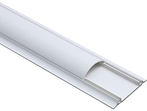Box Cable Trunking, Floor Cable Protector White 50mm x 13.5mm 1 Meter