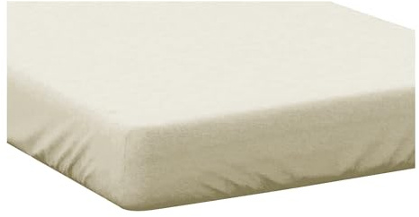 Belledorm Easycare Percale Fitted Sheet (Double) (Cream)