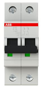 ABB Stotz S&J Sicherungsautomat S202-C13 6kA 13A C 2p System pro M compact Leitungsschutzschalter 4016779465809