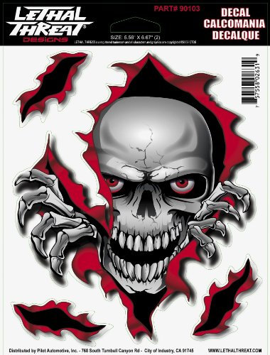 Lethal Threat 1172899 Aufkleber für Auto, Motorrad, Helm, Fahrzeug, Surf, Skateboard, 15 x 20 cm