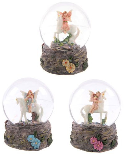 Bola de Cristal - Hada Floral con Unicornio