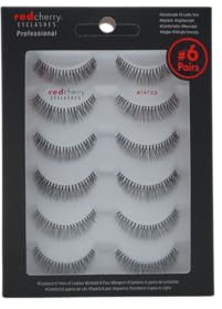 Red Cherry #747XS Wimpern (6 Paare) - 100% Natürlich, Künstliche Wimpern, Handgemacht, Wiederverwendbar