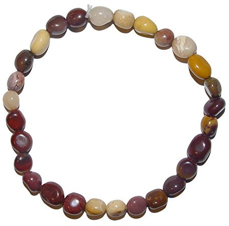 Mookait Armband aus polierten kleinen Edelsteinen ca. 5 - 8 mm , auf elastischem Band, schöne intensive Farbe.(3565)