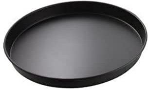 FMprofessional Pizzablech Ø 26 cm, hochwertiges Pizzabackblech, rundes Backblech aus Blaublech, Blech für tiefgekühlte und selbstgemachte Pizza, qualitative Pizzaform, Menge: 1 Stück