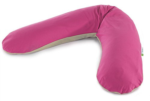 Theraline 51019802 Das Original Kissen hergestellt aus Bio-Stoffen inklusive Bezug, 190 cm, fuchsia/cappuccino