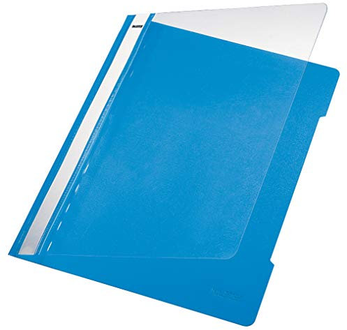 Leitz 4191-00-30 Hefter Standard, A4, langes Beschriftungsfeld, PVC, hellblau