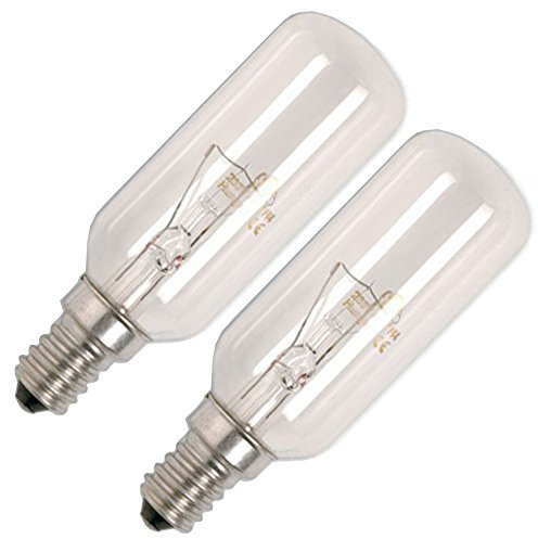 SPARES2GO Universal SES E14 T25 Cooker Hood Lamp Light Bulb (40W, Pack of 2)