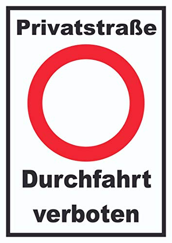 HB-Druck Privatstraße Durchfahrt verboten Schild A2 (420x594mm)