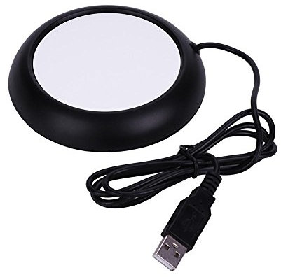 USB Calentador de tazas Calentador de Taza de café para Oficina en el hogar Escritorio calentado café Taza de té Pad(Black)