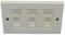 Comms2Go CAT6 Triple Port Faceplate - Socket - RJ45 - Ethernet - Network - Face Plate Module (3 port)