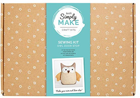 Simply Make - Create Your Own Owl Door Stop, Fabric and Felt Craft Kit Set