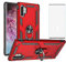 Phone Case for Samsung Galaxy Note 10 Plus/5G with Tempered Glass Screen Protector Stand Ring Holder Shockproof Heavy Duty Accessories Magnetic Note10 Note10plus10plus Ten Note10+ 10+5g 10+ Pro Red