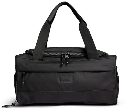 Vooray Boost Duffel 22L - 43.2 cm - Große wasserdichte Sporttasche mit Schuhfach, Zubehörtaschen, Premium Reisetasche, strapazierfähige Wochenendtasche (schwarz matt)