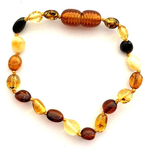 Amber Jewelry Shop Bernstein Armband/Fußkettchen Länge 14 cm Baltischer Bernstein – 100% Handarbeit