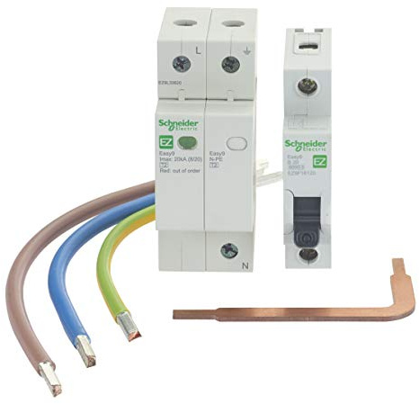 Schneider Electric Easy9 EZ9L33620KIT EZ9 Surge Arrest KIT T2 1P-N 20kA