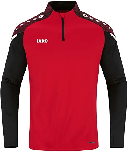 JAKO Performance Ziptop Kids rotschwarz, 164 Kinder