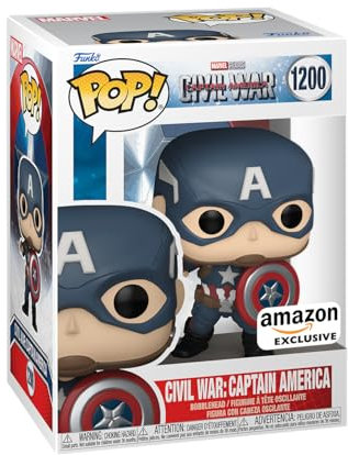 Funko Pop! Marvel: Civil War Build A Scene - Captain America - Amazon Exclusive - Collectable Vinyl Figure - Gift Idea - Official Merchandise - Toys for Kids & Adults - Movies Fans