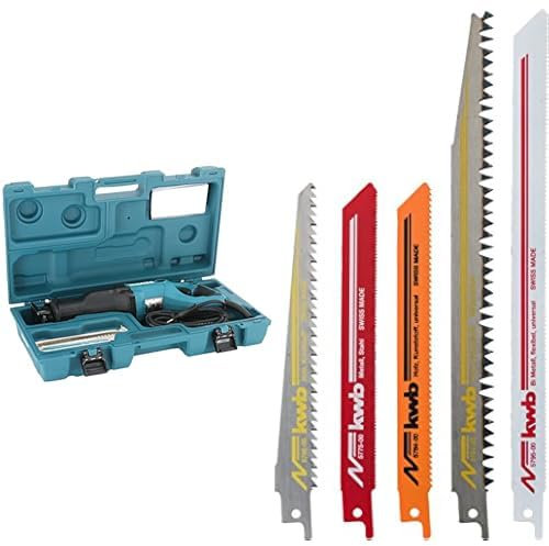 Makita JR3051TK Reciprosäge 1.200 W, 436 mm inkl. Sägeblätter für Holz und Metall