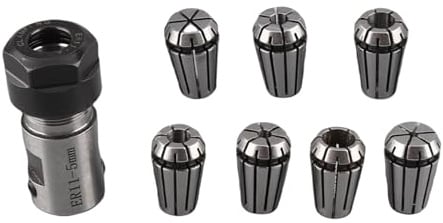 Asta di Prolunga con 7 Colletto a Molla, ER11-5mm Tornio per fresatura CNC Utensile per incisione Macchina ER11 Pinza a Moll Adattatore per Asta di Prolunga Mandrino