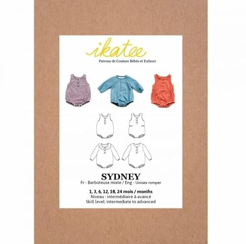 Ikatee Sewing Pattern Baby Sydney Romper 1 Month - 2 Years